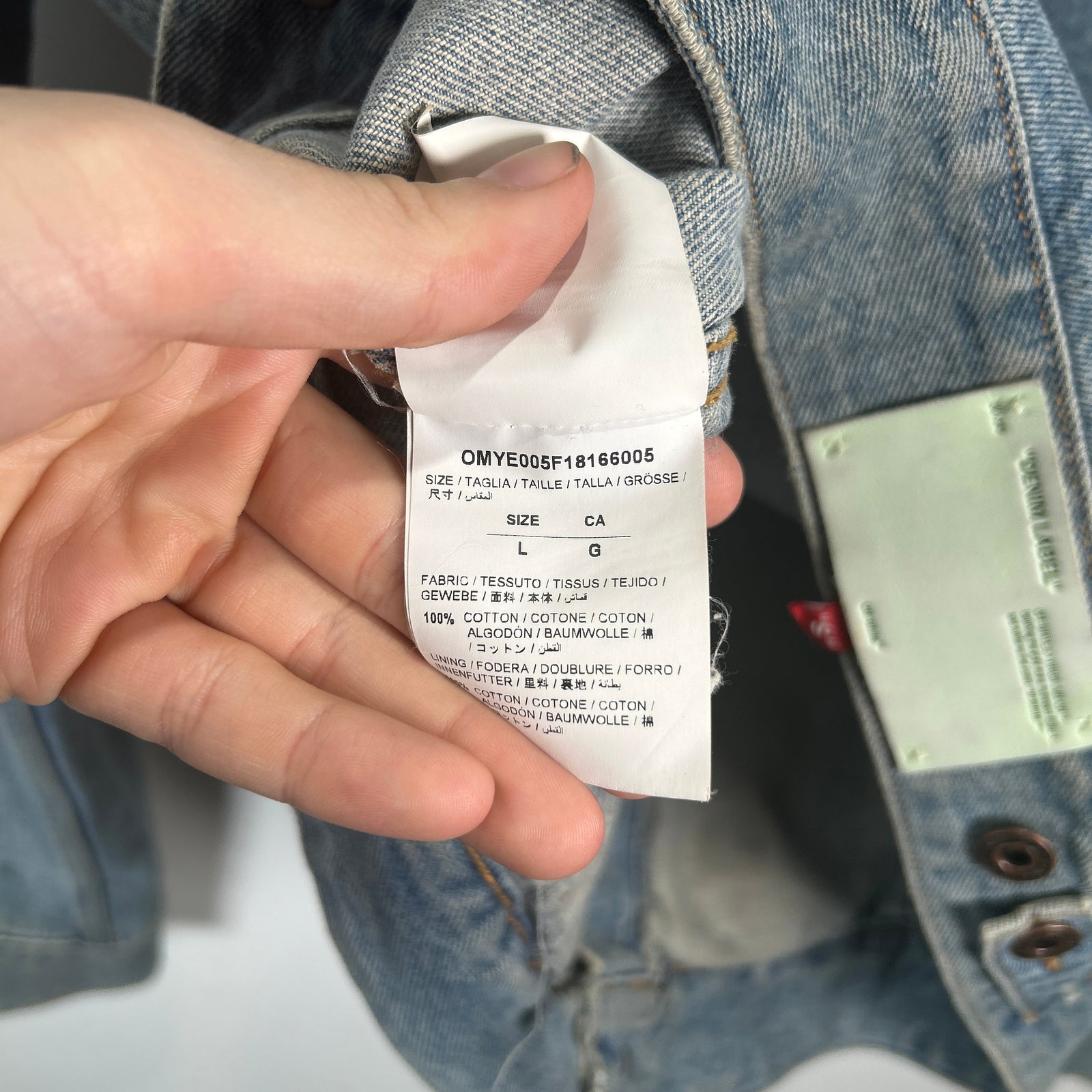 Off-White Gradient Arrows Denim Jacket Size L
