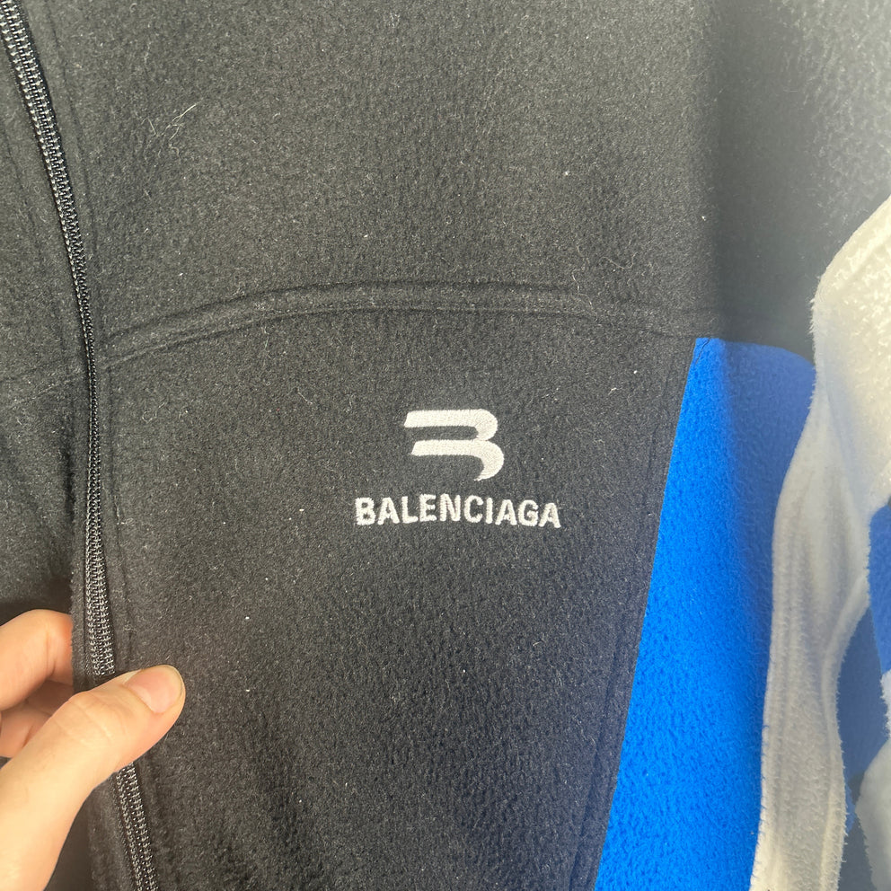 Balenciaga Fleece Sport Zip Up Jacket Size XXL