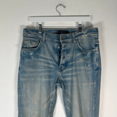 Amiri Distressed Blue Wash Jeans Size 33