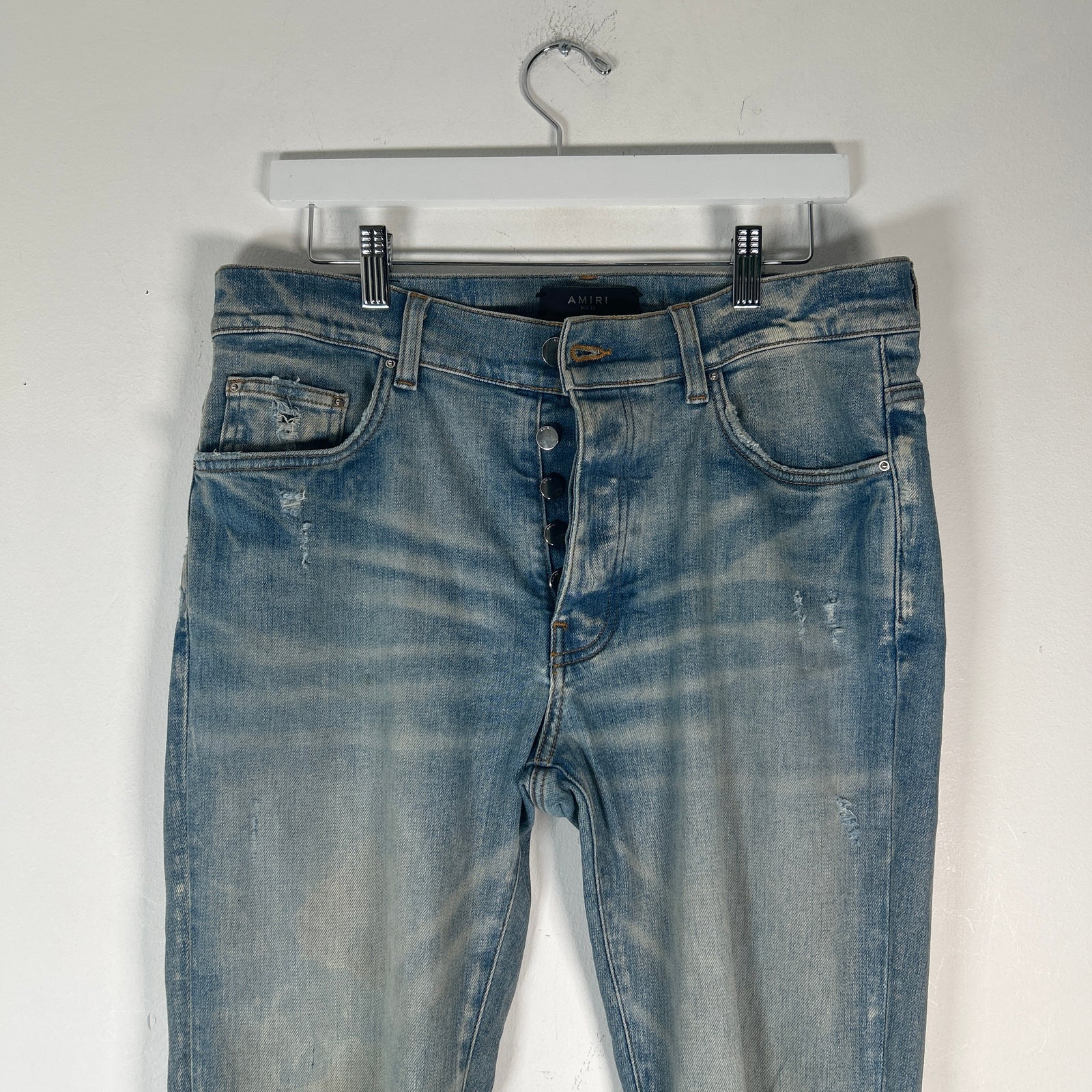 Amiri Distressed Blue Wash Jeans Size 33