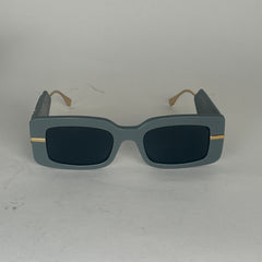 Fendi Gray Squared Logo Sunglasses