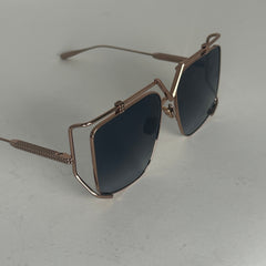 Valentino Rose Gold Wireframed 'V' Sunglasses