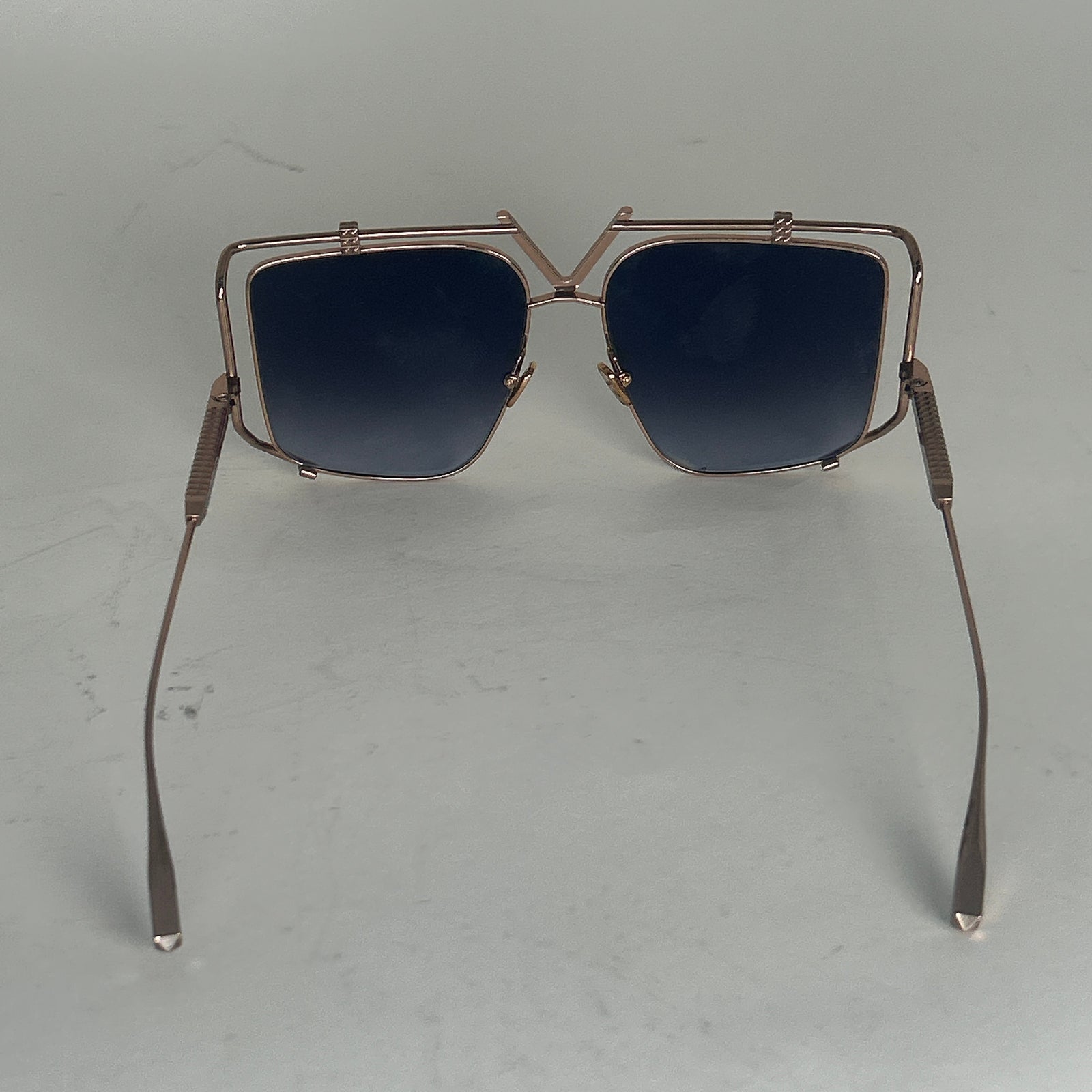 Valentino Rose Gold Wireframed 'V' Sunglasses
