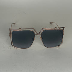 Valentino Rose Gold Wireframed 'V' Sunglasses