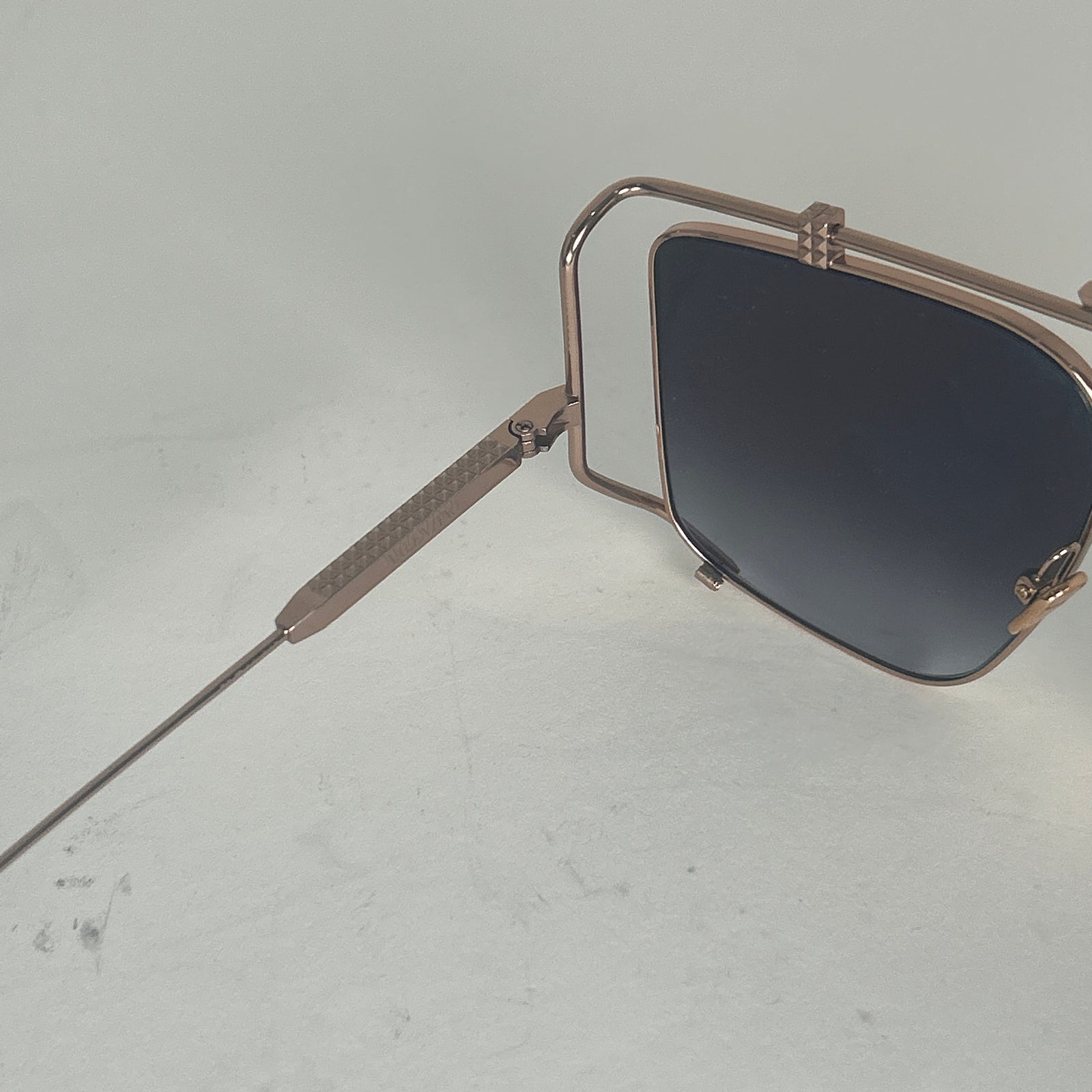 Valentino Rose Gold Wireframed 'V' Sunglasses