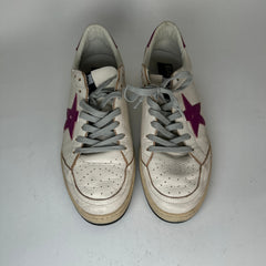 Golden Goose Purple/Cream Ball Star Low-Top Size 10