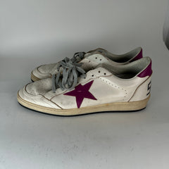 Golden Goose Purple/Cream Ball Star Low-Top Size 10