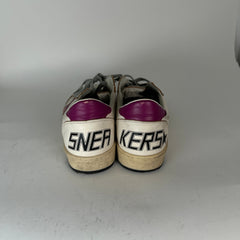 Golden Goose Purple/Cream Ball Star Low-Top Size 10