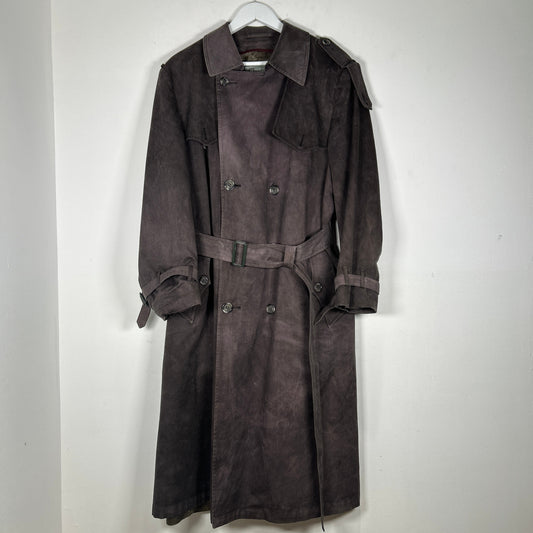 Christian Dior Vintage Brown Washed Trenchcoat Size M