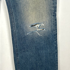 Birth of a Royal Child Patchwork Denim Jeans