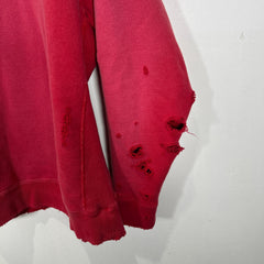 Needles Distressed Red Crewneck Sweater Size L