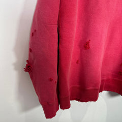 Needles Distressed Red Crewneck Sweater Size L