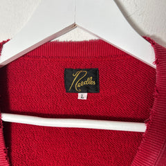 Needles Distressed Red Crewneck Sweater Size L