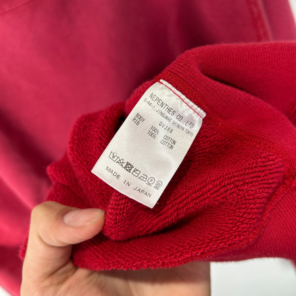 Needles Distressed Red Crewneck Sweater Size L