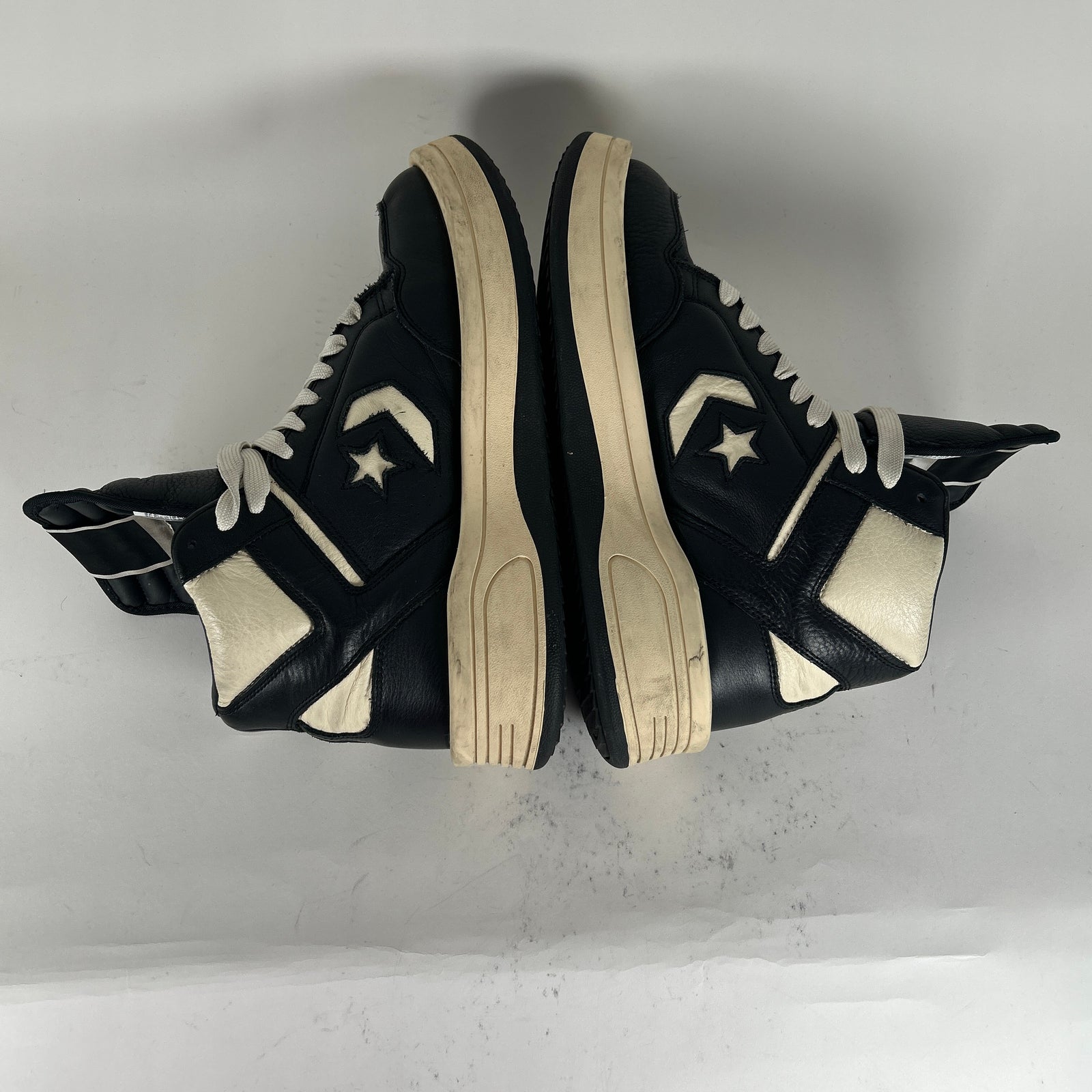 Rick Owens x Converse Black/Milk 'TurboPwn' High-Top Sneaker Size 13