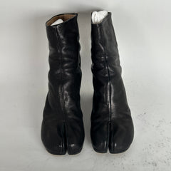 Maison Margiela Black Leather Tabi Boots Size 37