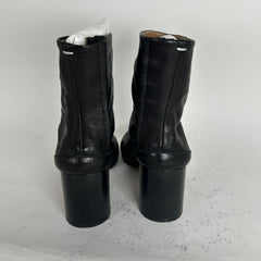 Maison Margiela Black Leather Tabi Boots Size 37