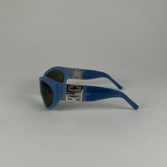 Givenchy Blue Rounded Logo Sunglasses