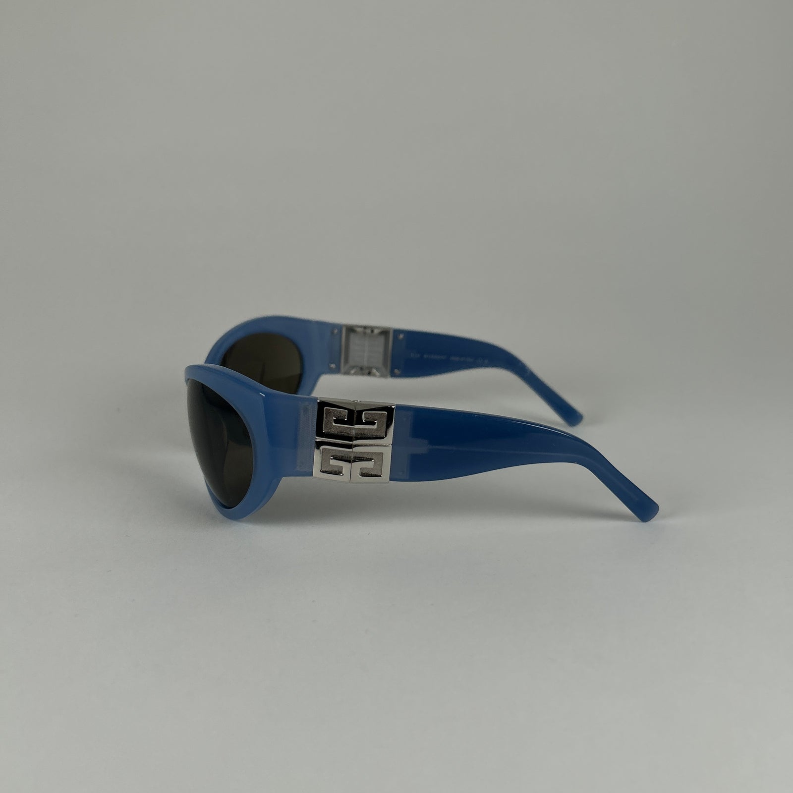 Givenchy Blue Rounded Logo Sunglasses