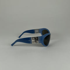 Givenchy Blue Rounded Logo Sunglasses