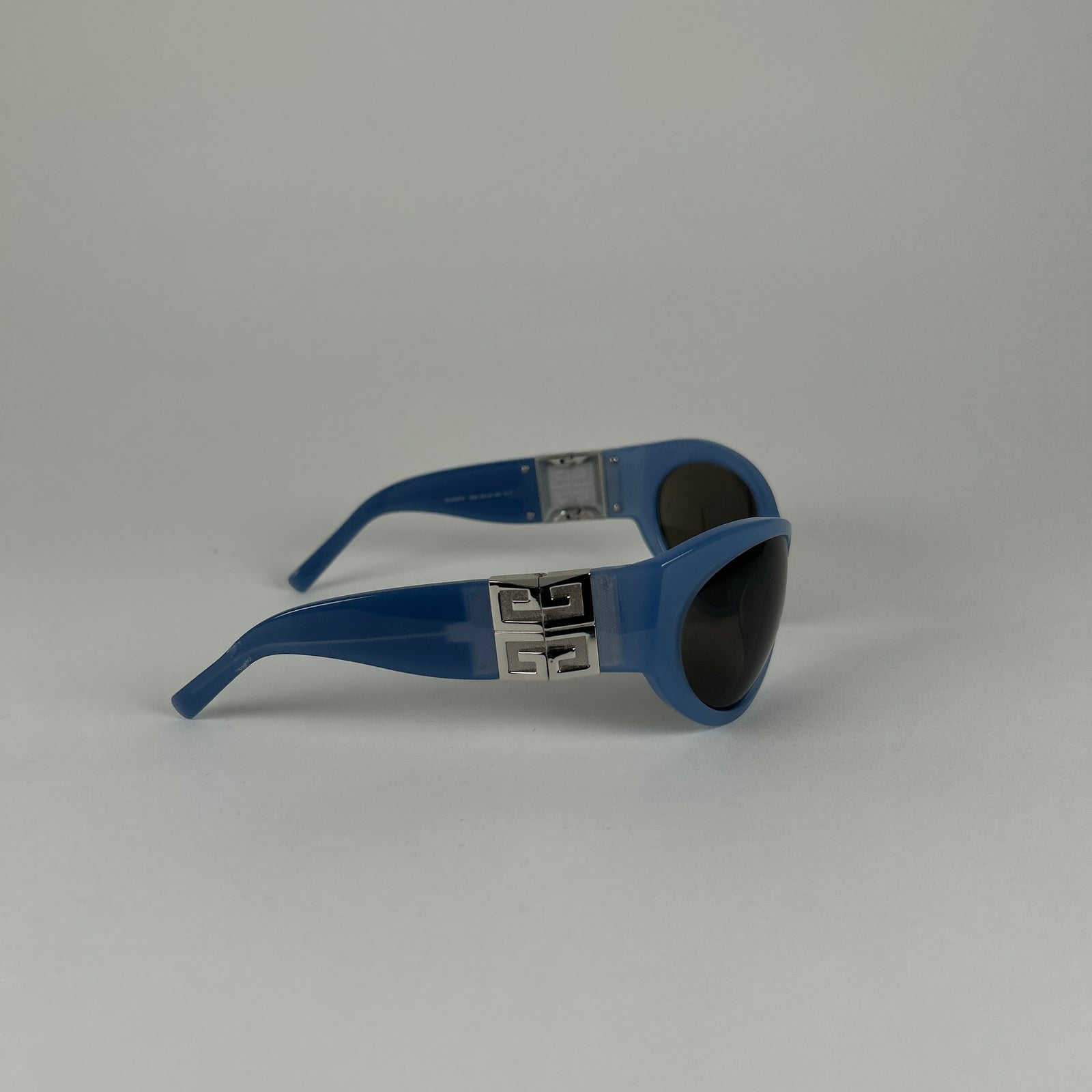 Givenchy Blue Rounded Logo Sunglasses