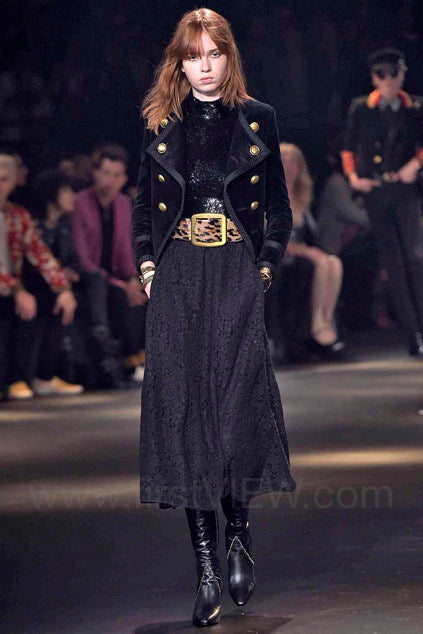 Saint Laurent FW16 Double Breasted Velour Short Blazer Jacket Size S