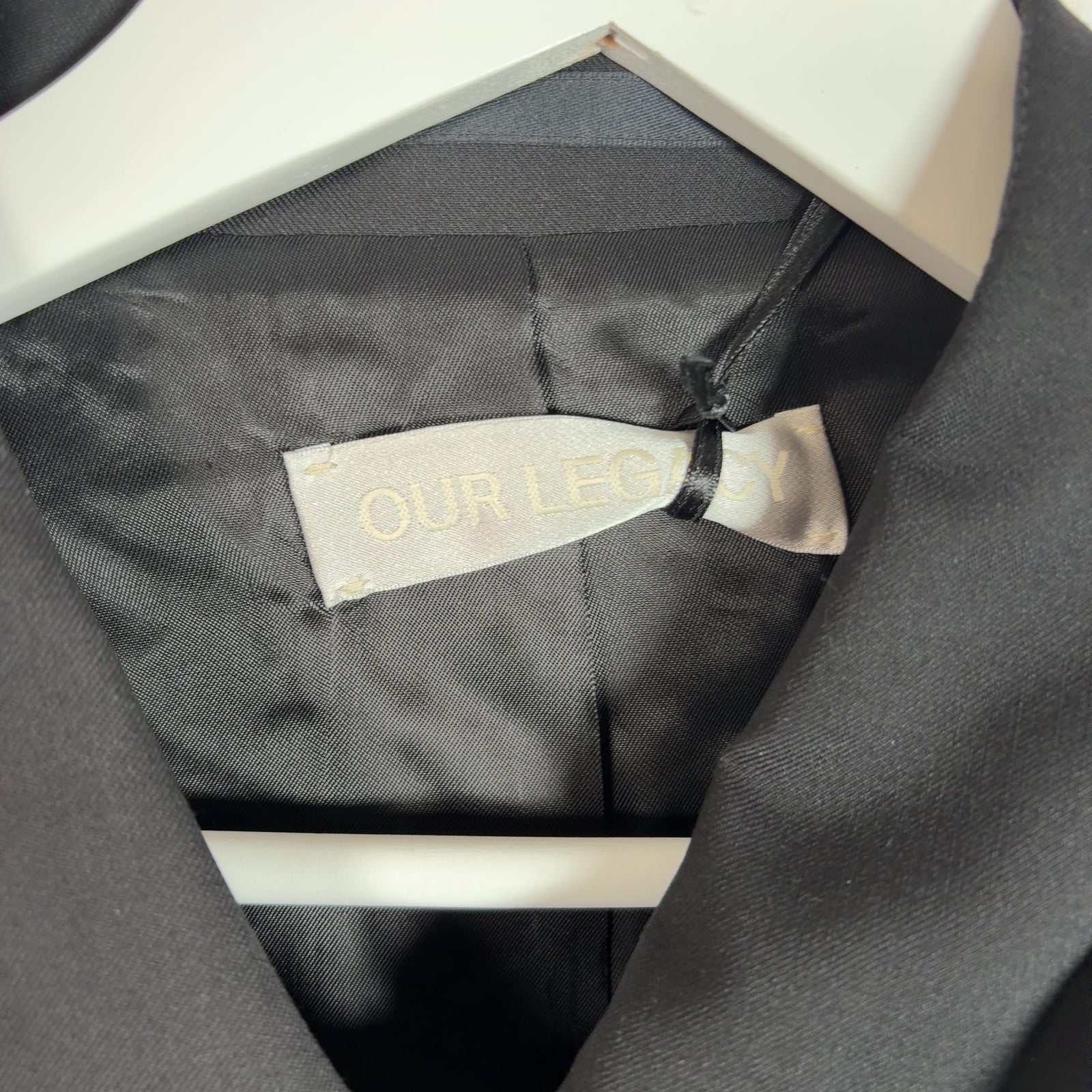 Our Legacy Black Worsted Wool Mini Jacket Light Jacket