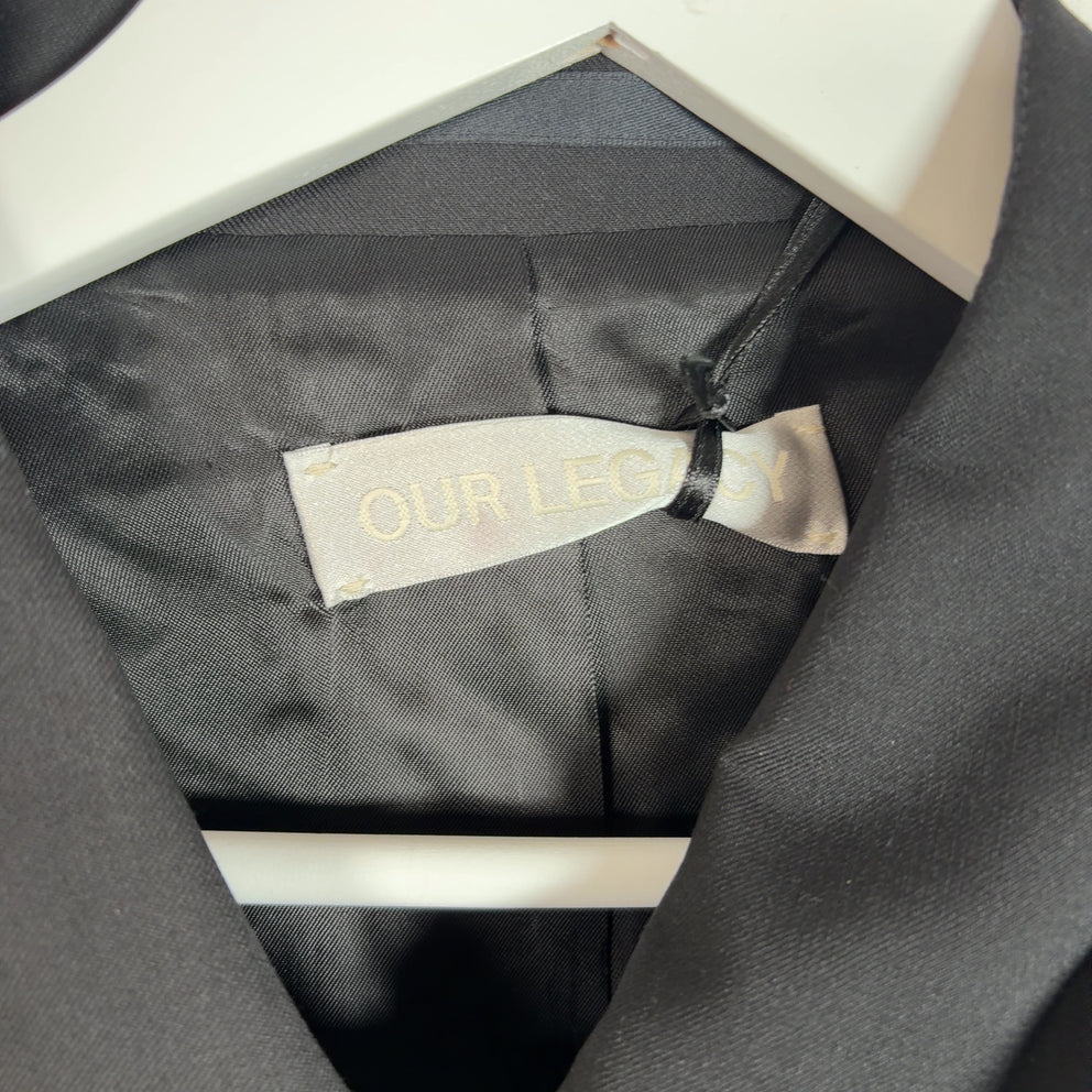 Our Legacy Black Worsted Wool Mini Jacket Light Jacket