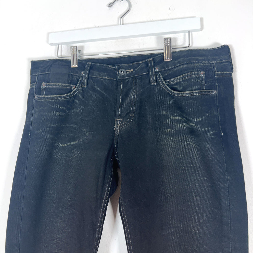 Rick Owens Slab Oil Faded Black Jeans