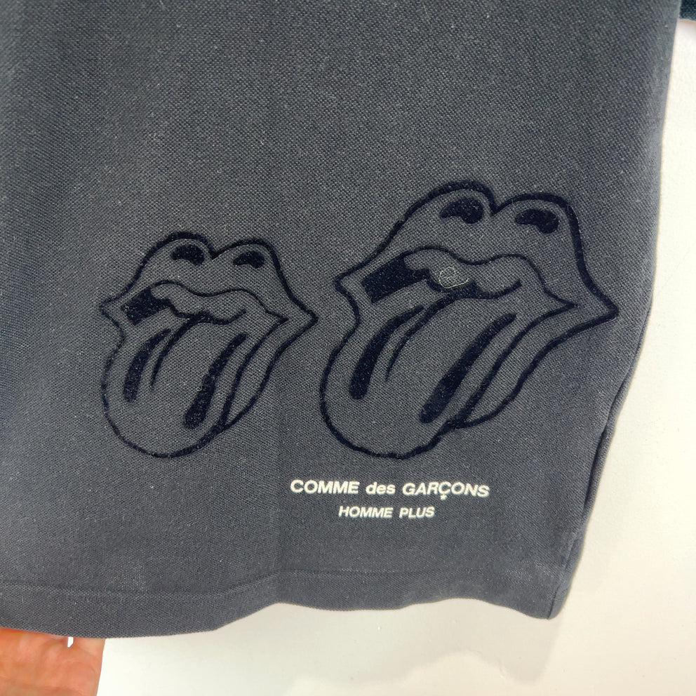 Comme Des Garcons 2005 Rolling Stones Flocked Polo