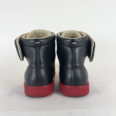Maison Margiela Black/Red Leather High-Top Futures