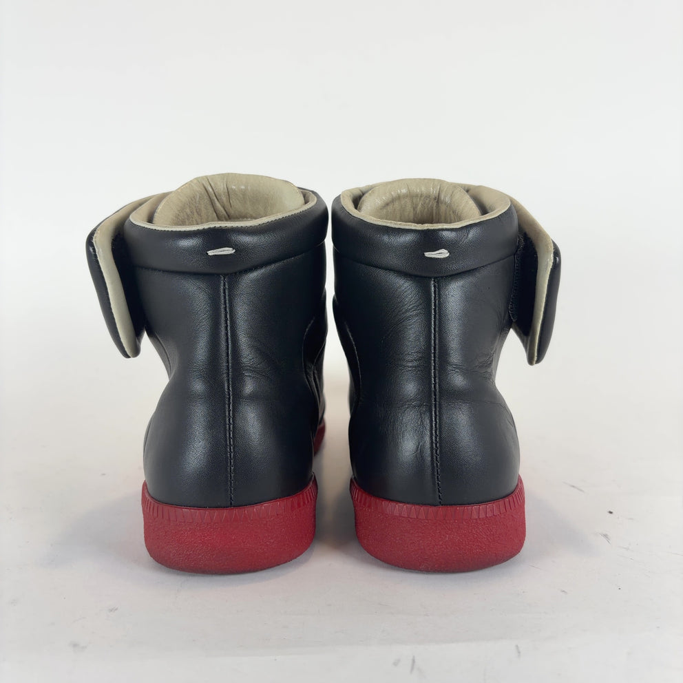 Maison Margiela Black/Red Leather High-Top Futures