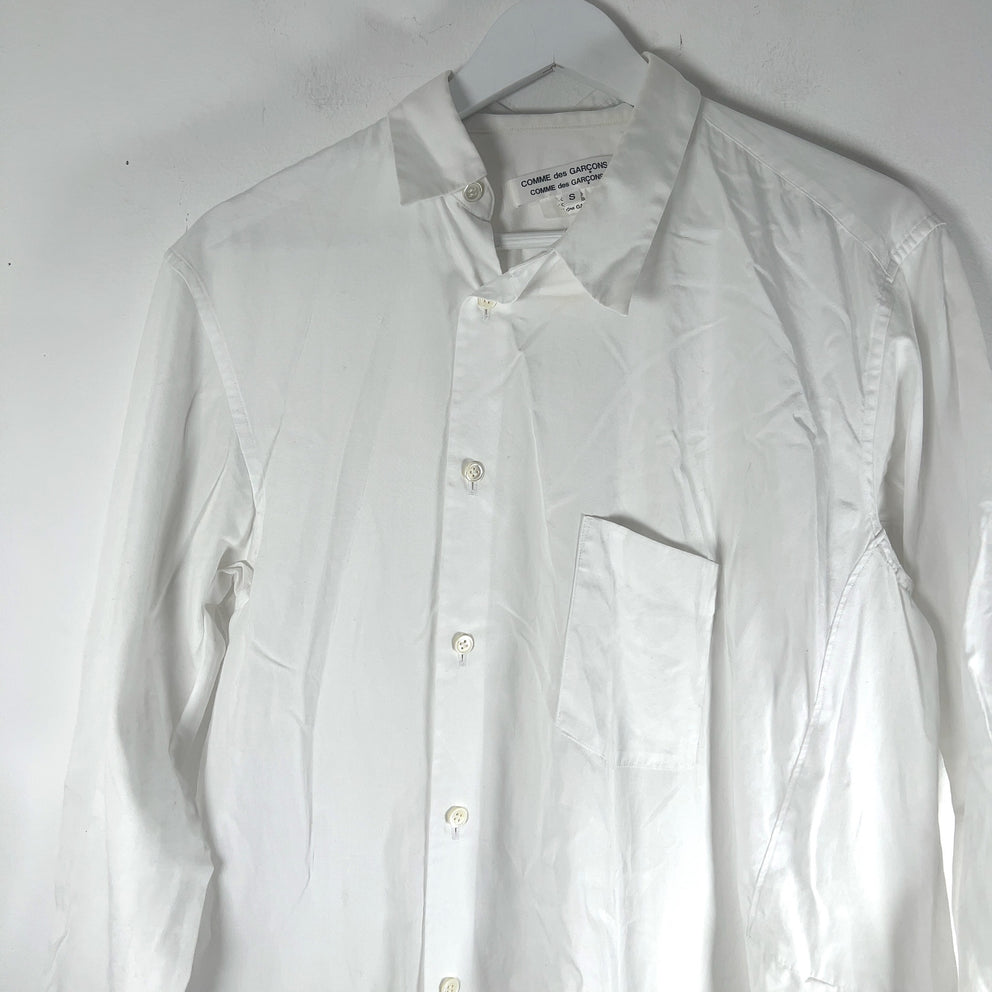 Comme Des Garcons Aysmetrical Button-Up Shirt Dress