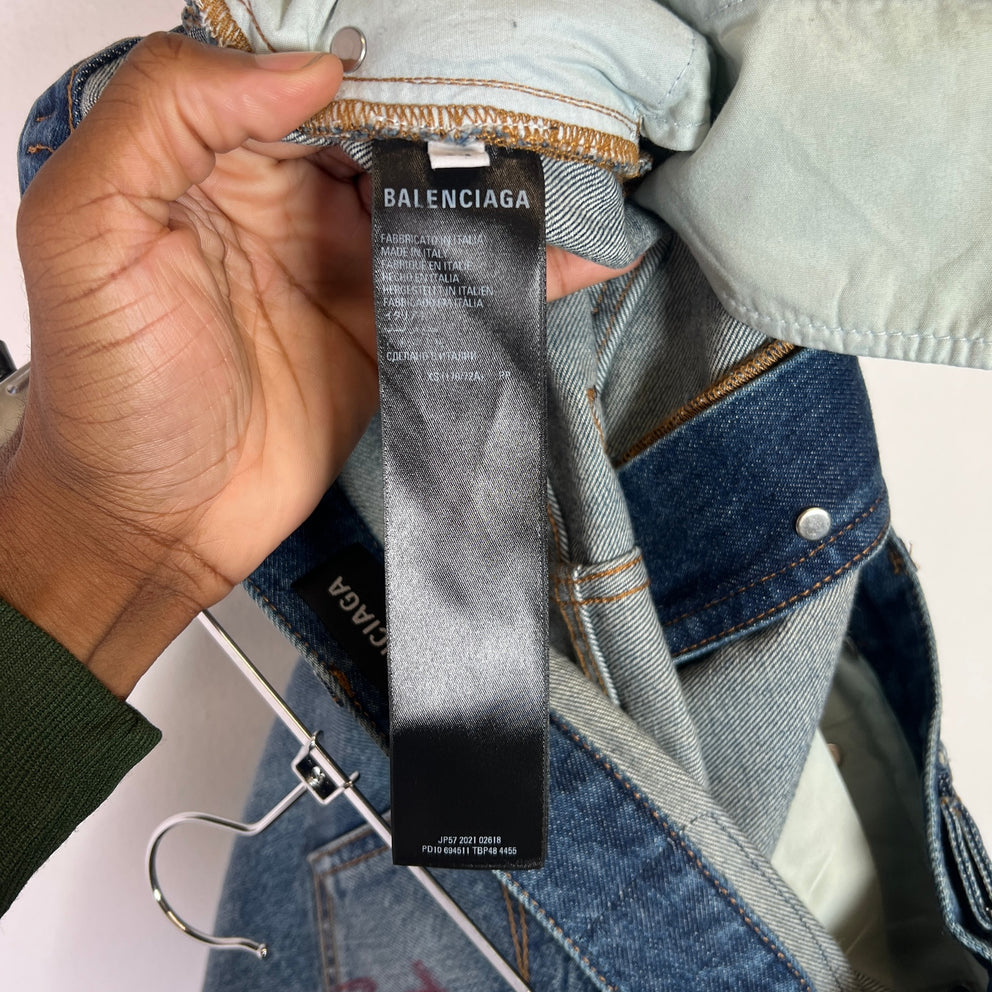 Balenciaga AW21 Scribble Denim Jeans