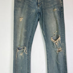 Saint Laurent FW14 D02 Crash Denim Jeans