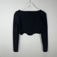 Staud Open Chest Zip-Up Long-Sleeve Longsleeve