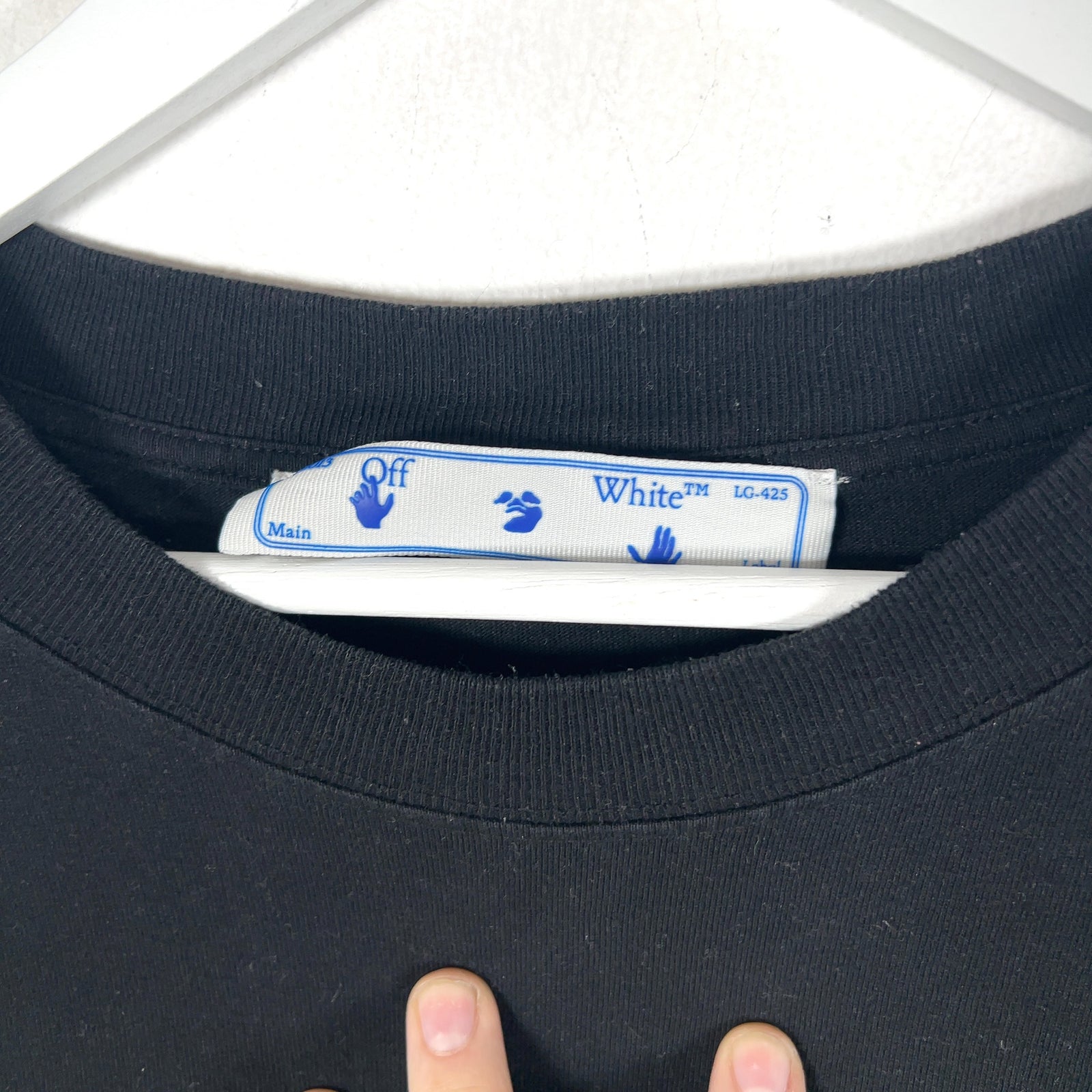 Off-White Blue Drip Arrow Graphic T-Shirts