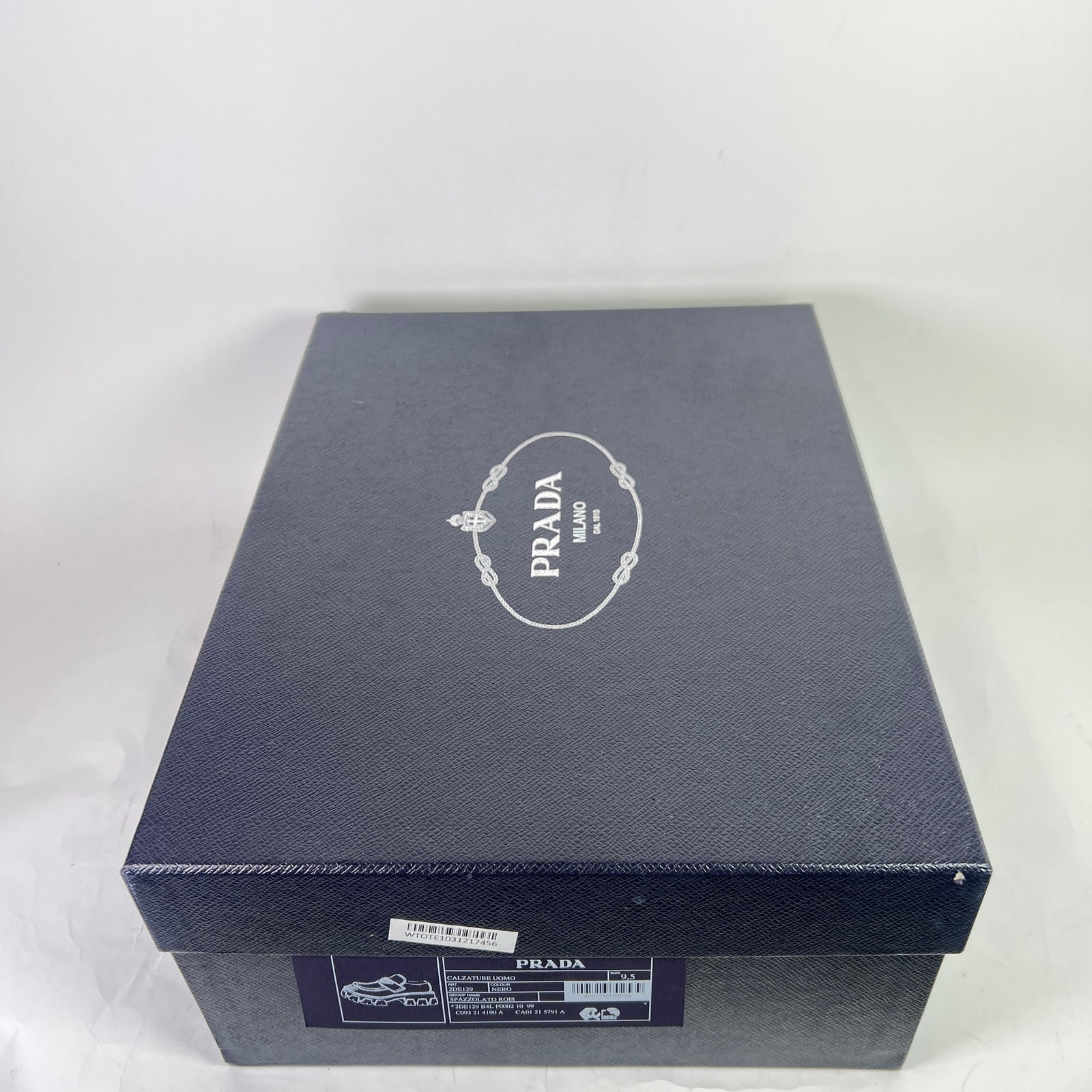 Prada Brushed Leather Monolith Loafer