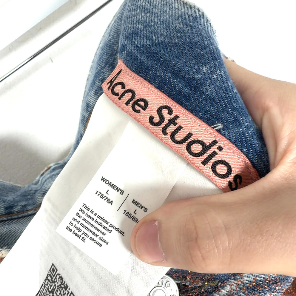 Acne Studios Glitter Denim Shorts