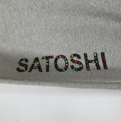 Satoshi Nakamoto Double Layer Studded Gemstone Logo Sweatpants
