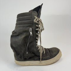 Rick Owens Dust Suede Cargobasket Sneakers