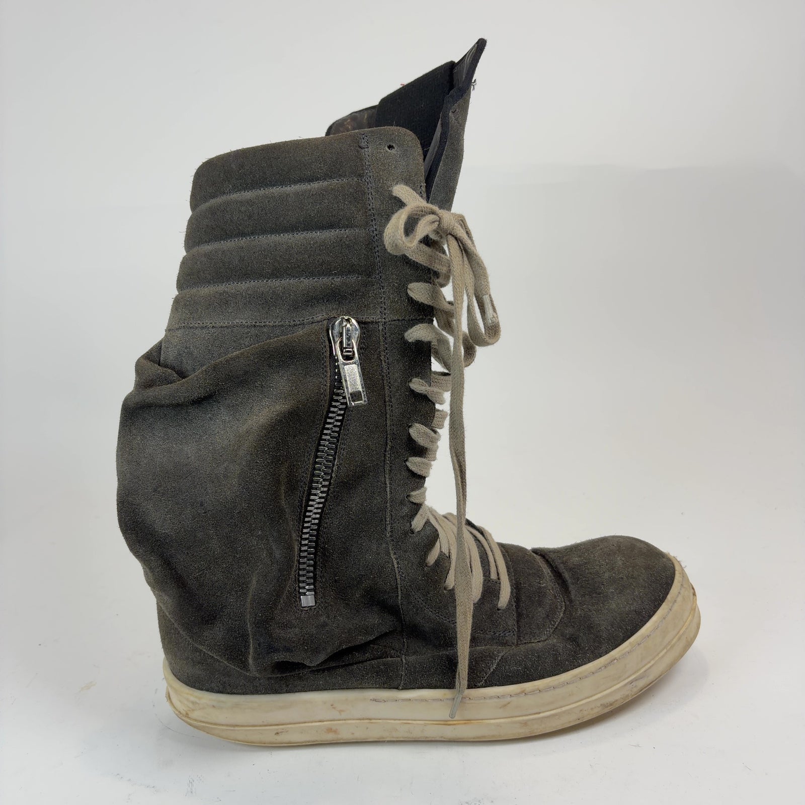 Rick Owens Dust Suede Cargobasket Sneakers