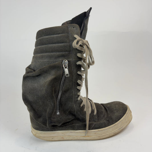 Rick Owens Dust Suede Cargobasket Sneakers