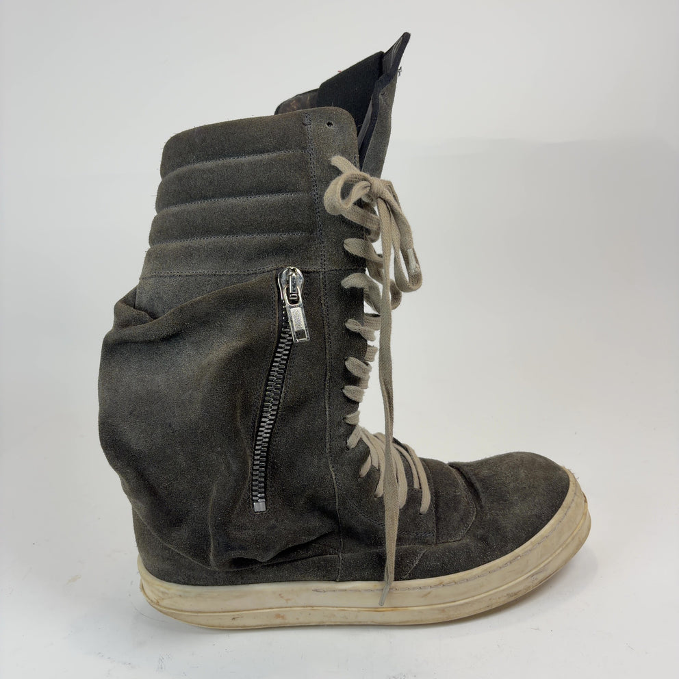 Rick Owens Dust Suede Cargobasket Sneakers