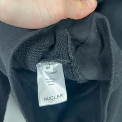 Mugler Metal Logo Cropped Hoodie