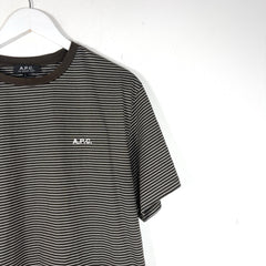 A.P.C Striped Logo T-Shirts