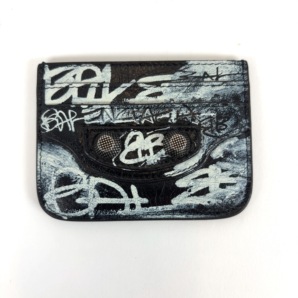 Balenciaga Le Cagole Graffiti Leather Wallets