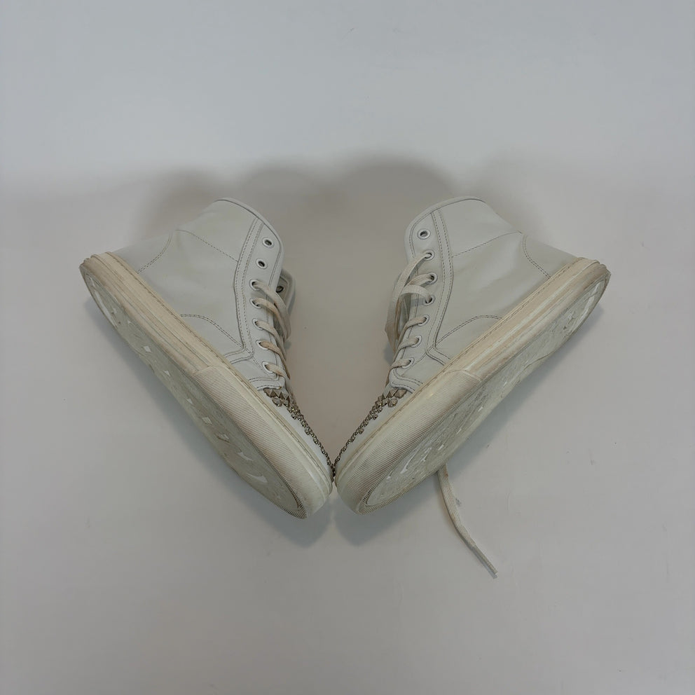 Gucci Studded White Hightop Sneakers