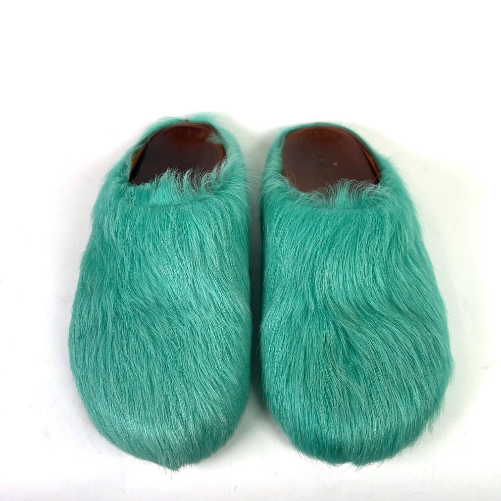 Marni Iris Blue Fussbet Sabot Mules