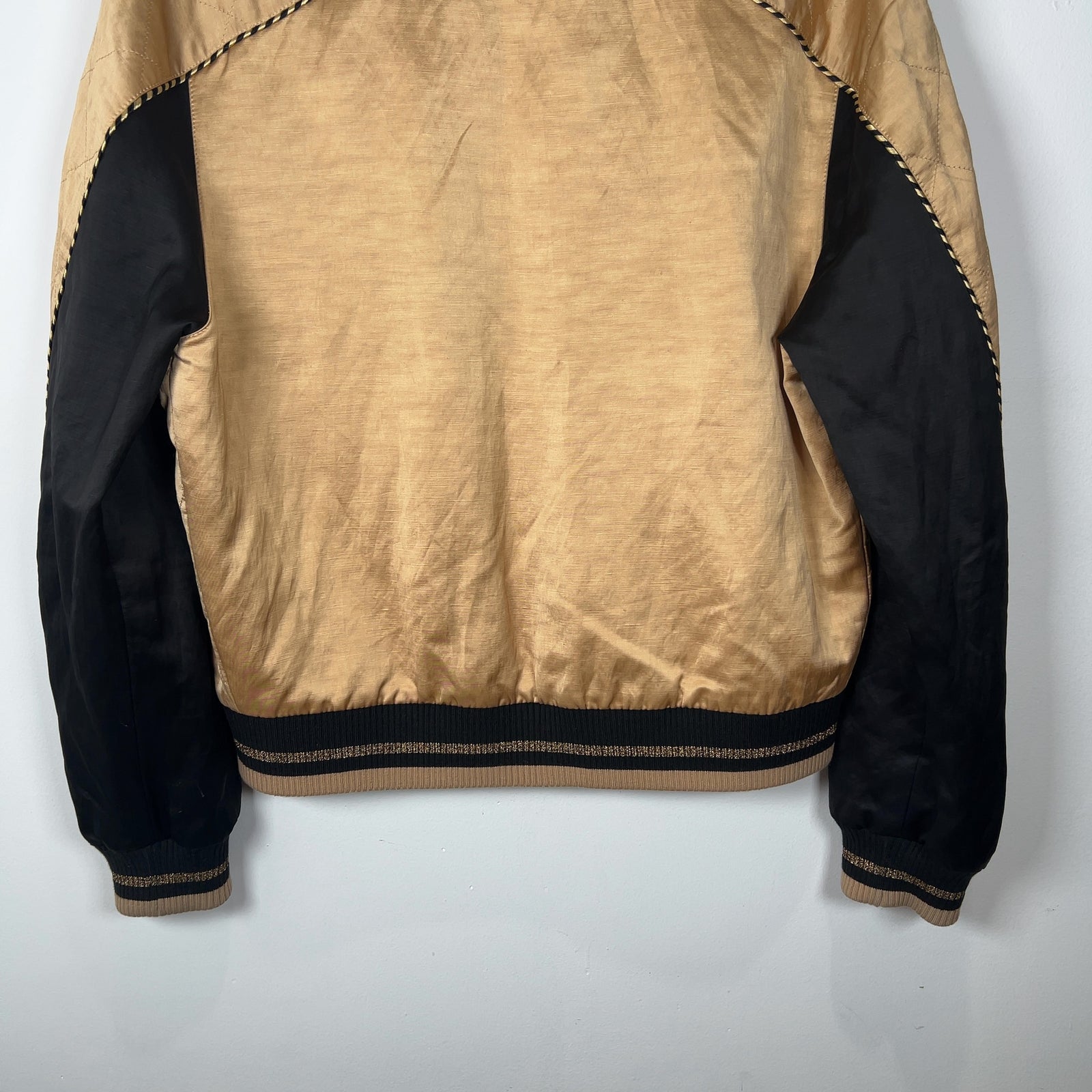 Saint Laurent Satin Diamond Quilted Teddy Jacket